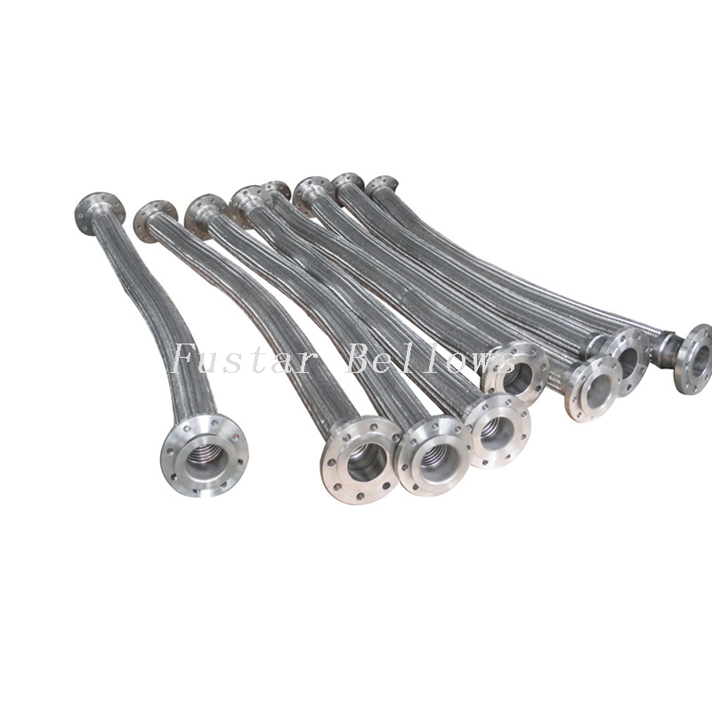 SS321 DN50 高颈法兰焊接金属软管